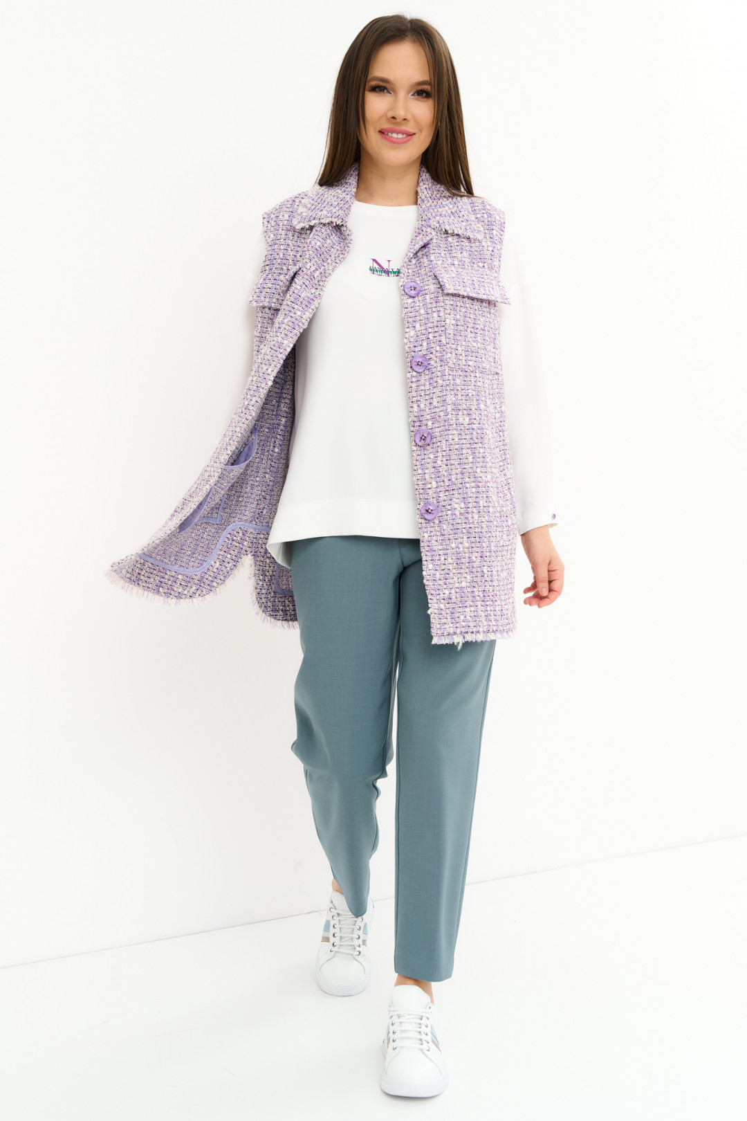 Костюм Магия Моды 2230 сиреневый+ шалфей - фото 3